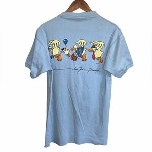 80’s Vintage BUFFALO Duck Graphic Short Sleeve Henley T-Shirt Unisex